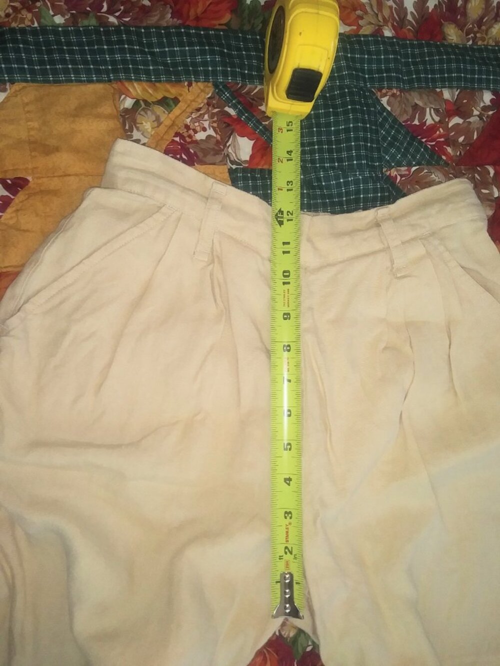 Camel S/M Boyfriend Loose Pleated Front Pants NotPerfectLinen - Picture 8 of 10